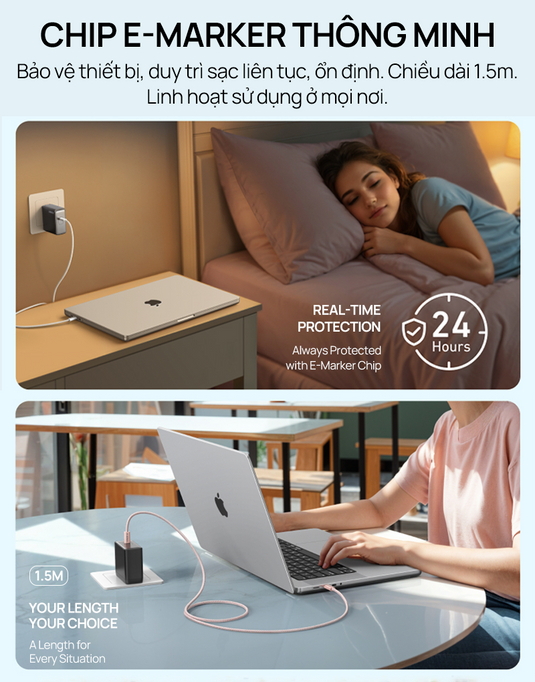 Cáp Sạc Nhanh Anker Zolo PD 240W Type-C to Type-C