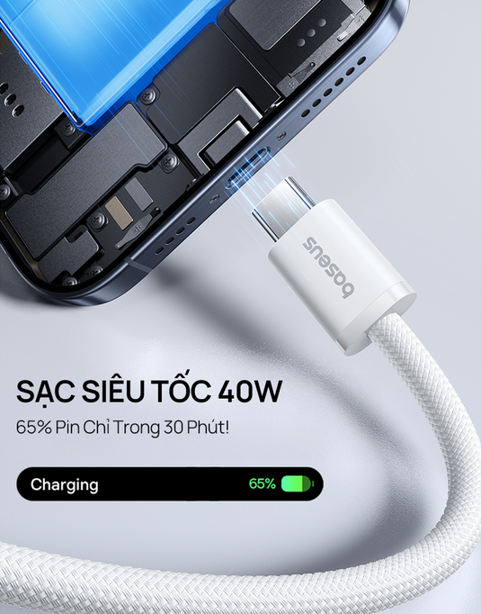 Cáp Sạc Nhanh Baseus Dynamic 4 Series PD 100W Type-C to Type-C