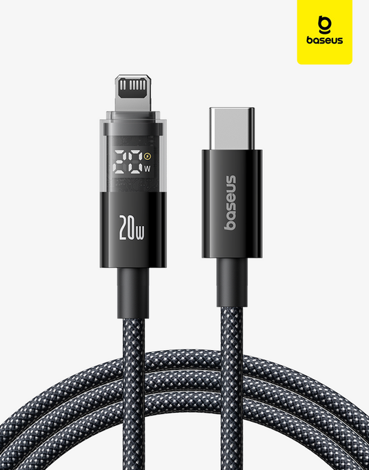 Cáp Sạc Nhanh Baseus Display 2 PD 20W - Type-C to Lightning