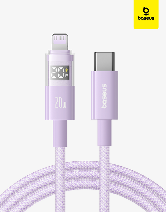 Cáp Sạc Nhanh Baseus Display 2 PD 20W - Type-C to Lightning