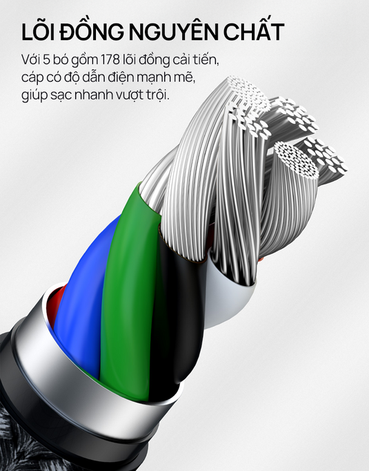 Cáp Sạc Nhanh Baseus Cafule Metal PD 20W - Type-C to Lightning