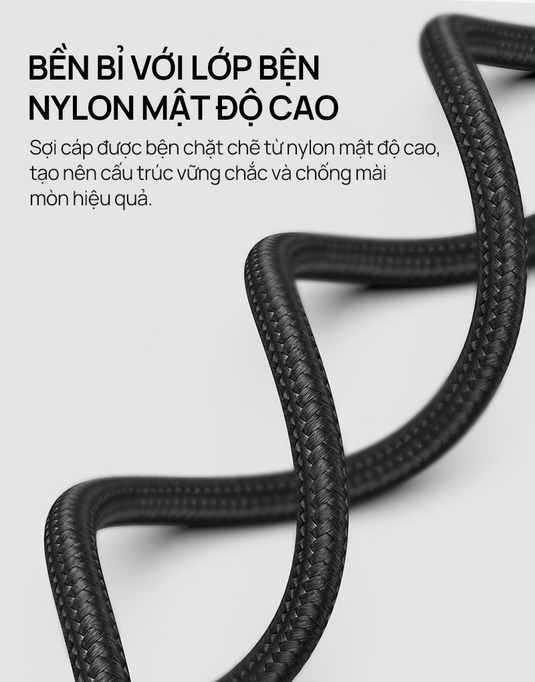 Cáp Sạc Nhanh Baseus Cafule Metal PD 20W - Type-C to Lightning