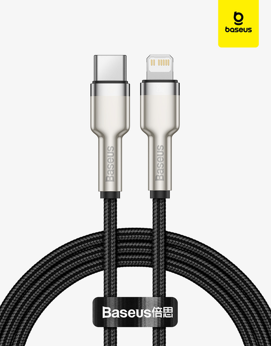Cáp Sạc Nhanh Baseus Cafule Metal PD 20W - Type-C to Lightning