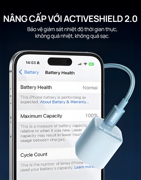 Củ Sạc Nhanh Anker Zolo GaN 30W cho iPhone/Android
