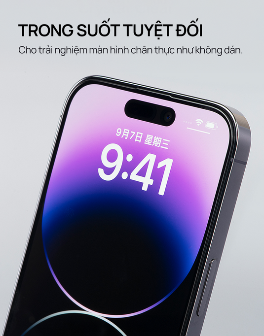 Kính Cường Lực HODA Trong Suốt iPhone 15/16 Series (Kèm Khung Dán)