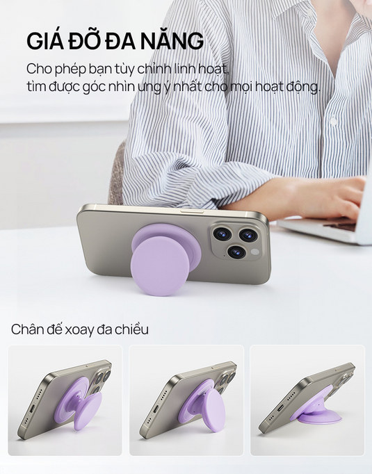 Giá Đỡ Điện Thoại PopGrips MagSafe Popkon - iPhone/Android