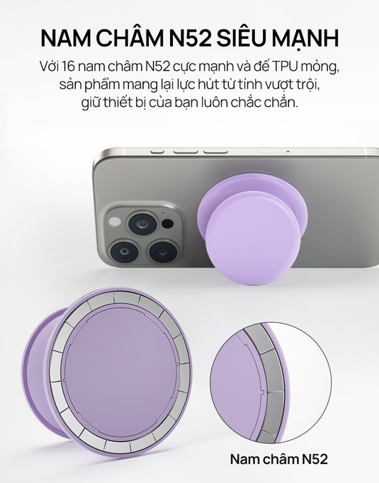 Giá Đỡ Điện Thoại PopGrips MagSafe Popkon - iPhone/Android