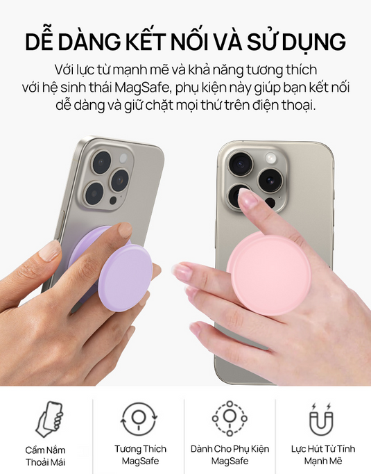 Giá Đỡ Điện Thoại PopGrips MagSafe Popkon - iPhone/Android