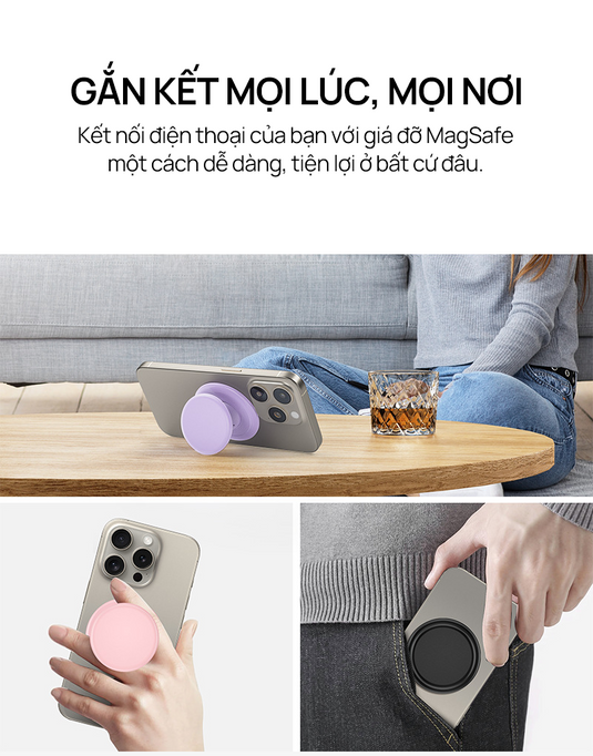 Giá Đỡ Điện Thoại PopGrips MagSafe Popkon - iPhone/Android