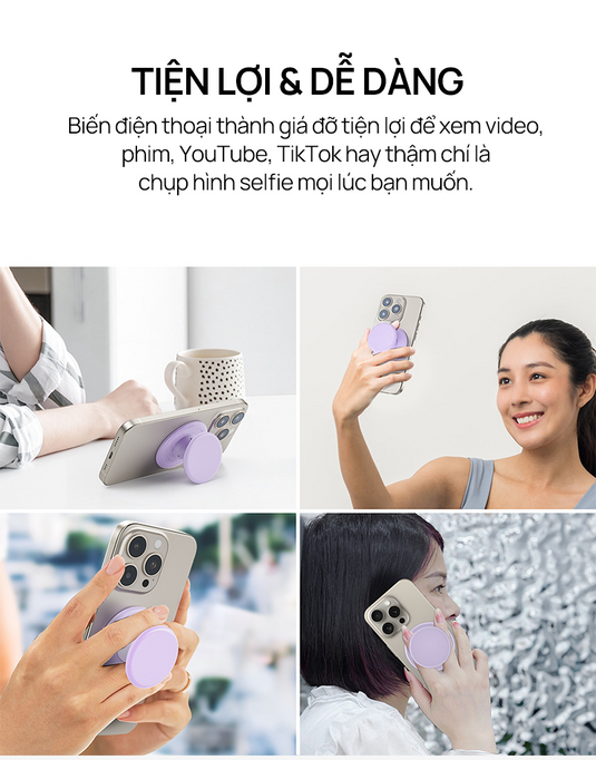 Giá Đỡ Điện Thoại PopGrips MagSafe Popkon - iPhone/Android