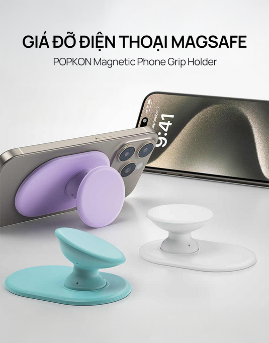 Giá Đỡ Điện Thoại PopGrips Pro MagSafe Popkon - iPhone/Android