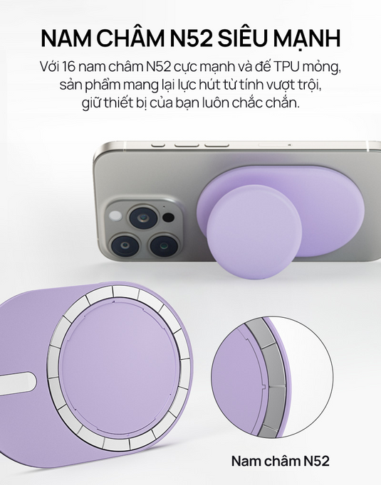 Giá Đỡ Điện Thoại PopGrips Pro MagSafe Popkon - iPhone/Android