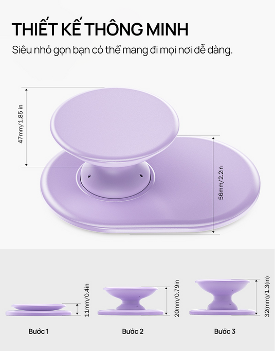 Giá Đỡ Điện Thoại PopGrips Pro MagSafe Popkon - iPhone/Android