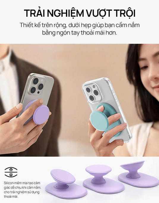 Giá Đỡ Điện Thoại PopGrips Pro MagSafe Popkon - iPhone/Android