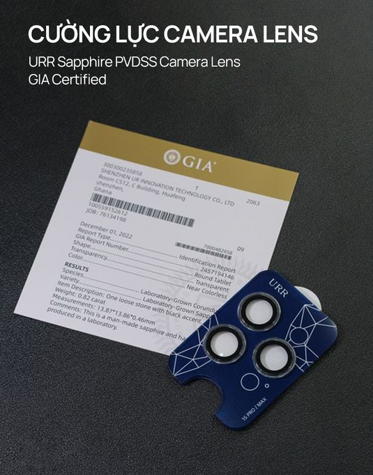 Kính Cường Lực Camera Sapphire URR iPhone 14/15/16 - Bảo Vệ Toàn Diện