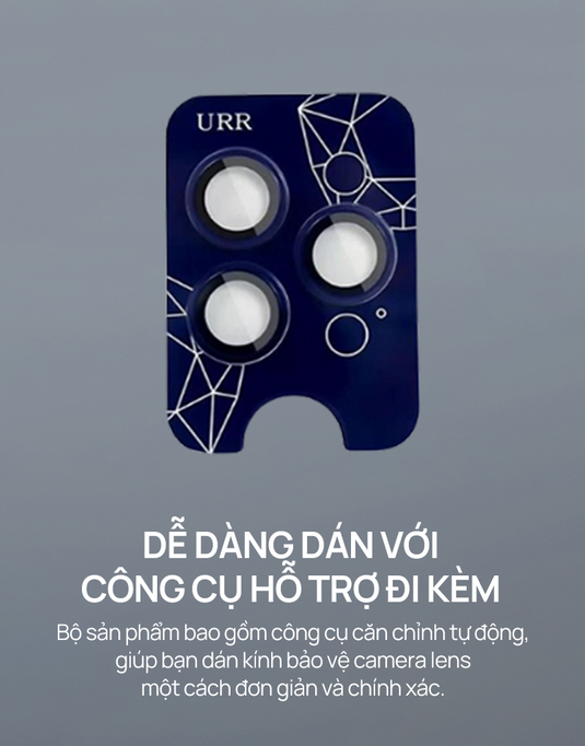 Kính Cường Lực Camera Sapphire URR iPhone 14/15/16 - Bảo Vệ Toàn Diện