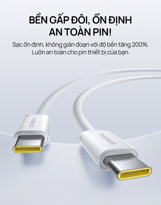 Cáp Sạc Nhanh Baseus Dynamic 4 Series PD 100W Type-C to Type-C