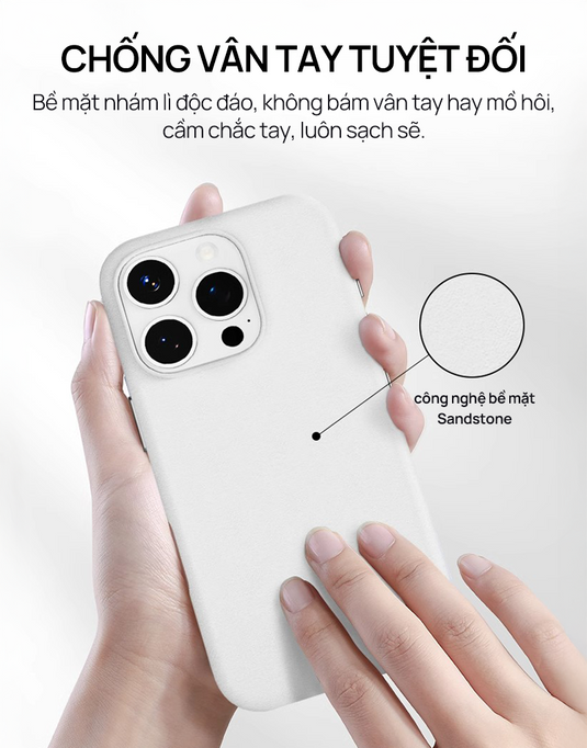 Ốp Lưng Popkon SandStone iPhone 14/15/16 Series - Nhám, Tản Nhiệt, MagSafe