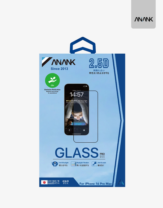 Kính Cường Lực ANANK 2.5D Chống Ánh Sáng Xanh iPhone 12-16 Series