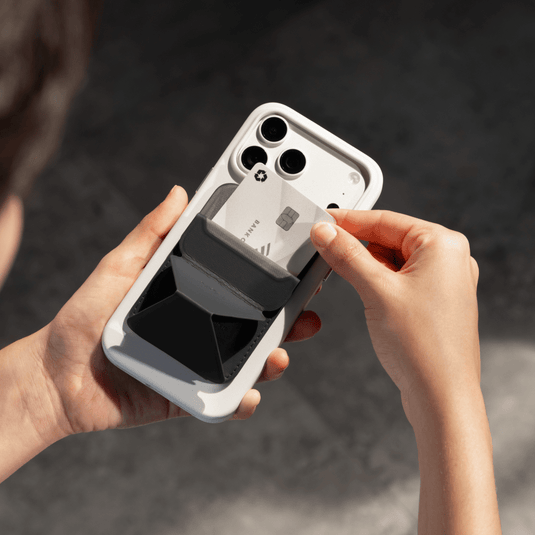 Trackable Snap-on Phone Stand & Wallet